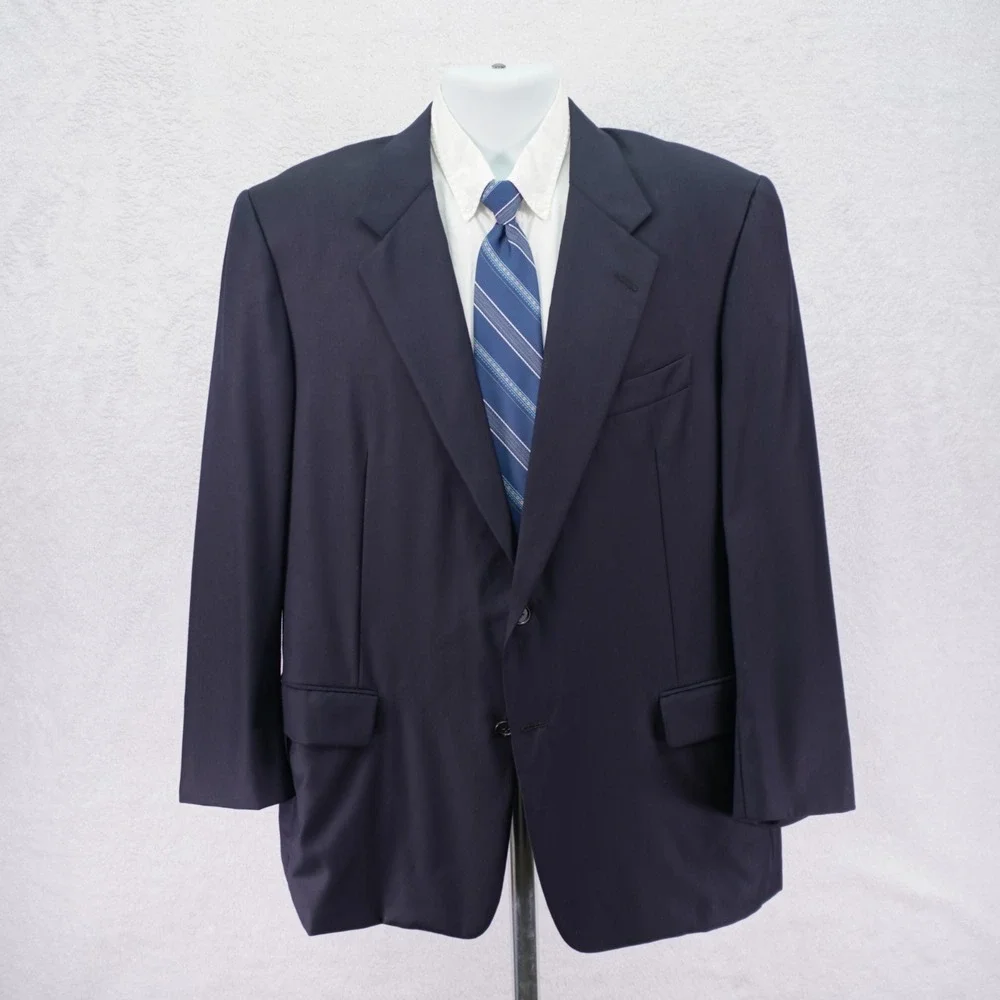 Hickey Freeman Boardroom Wool‎ Blue 2 Button Blazer 42R / Slim Fit 44R